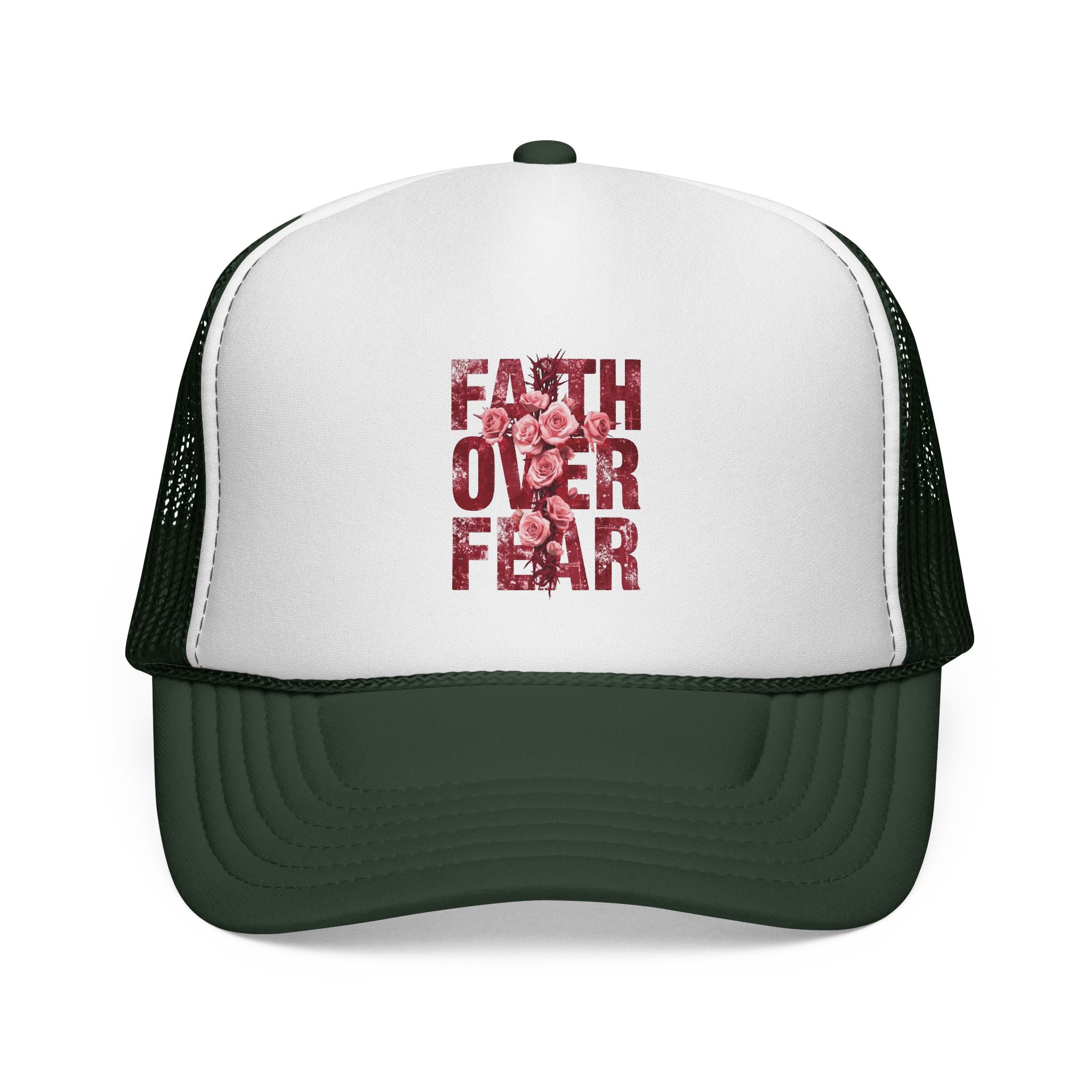 Faith Over Fear Trucker Cap — Christian Hat for Worship & Encouragement