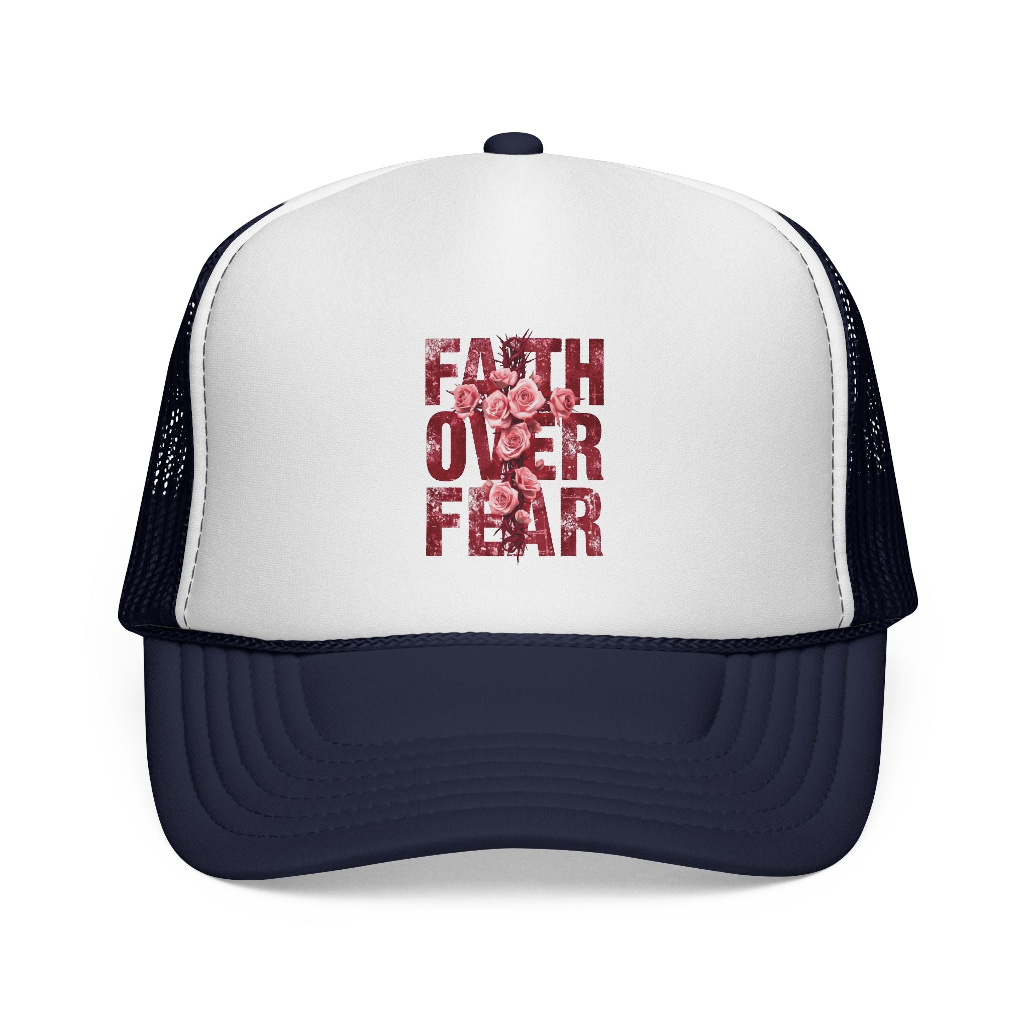Faith Over Fear Trucker Cap — Christian Hat for Worship & Encouragement