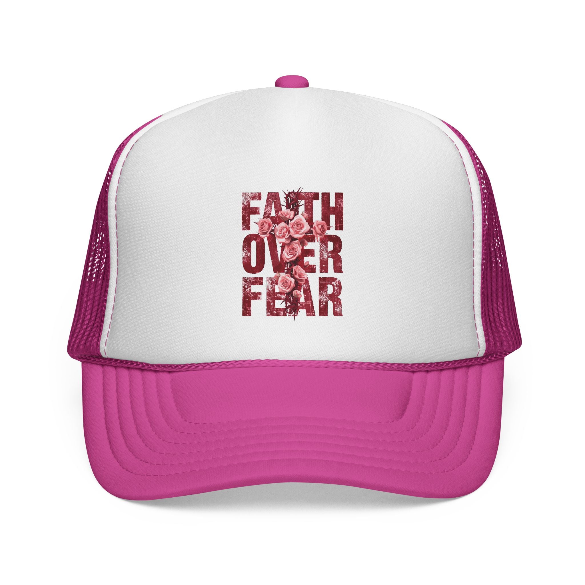 Faith Over Fear Trucker Cap — Christian Hat for Worship & Encouragement