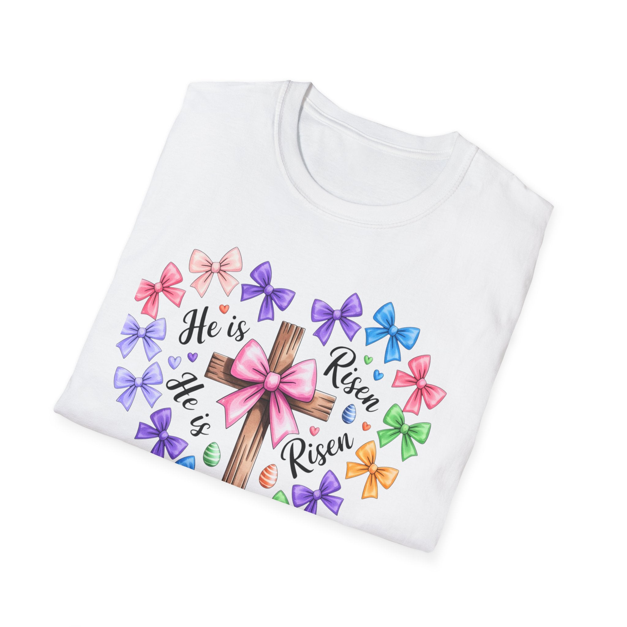 He Is Risen Floral Christian T-Shirt — Easter Resurrection Tee