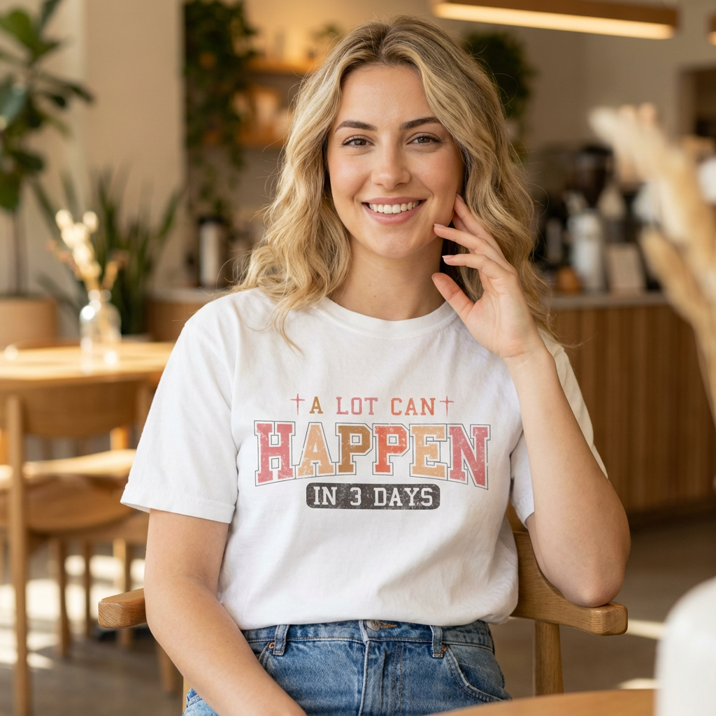 A Lot Can Happen in Three Days Christian Easter T-Shirt