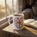 He Is Risen Ceramic Mug — Easter Christian Coffee Cup (11oz, 15oz)