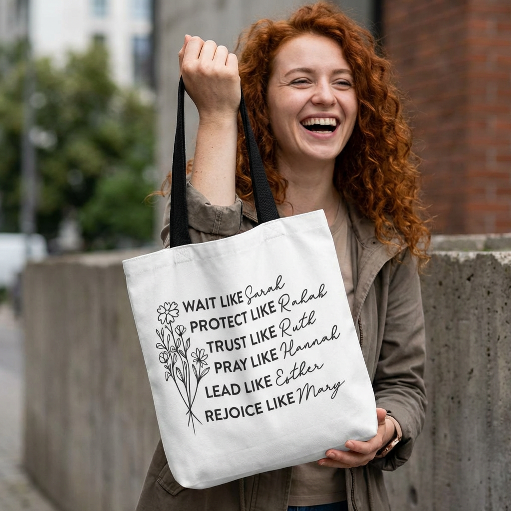Strong Women Pray Christian Tote — Women of the Bible Prayer Bag