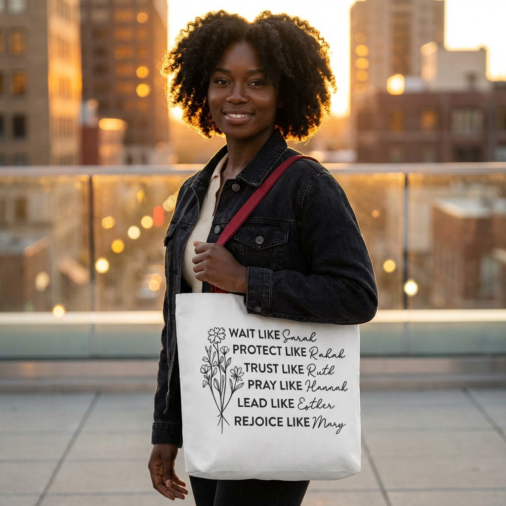 Strong Women Pray Christian Tote — Women of the Bible Prayer Bag