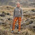 Orange Heart Cross Christian Leggings — Women's Faith Prayer Leggings