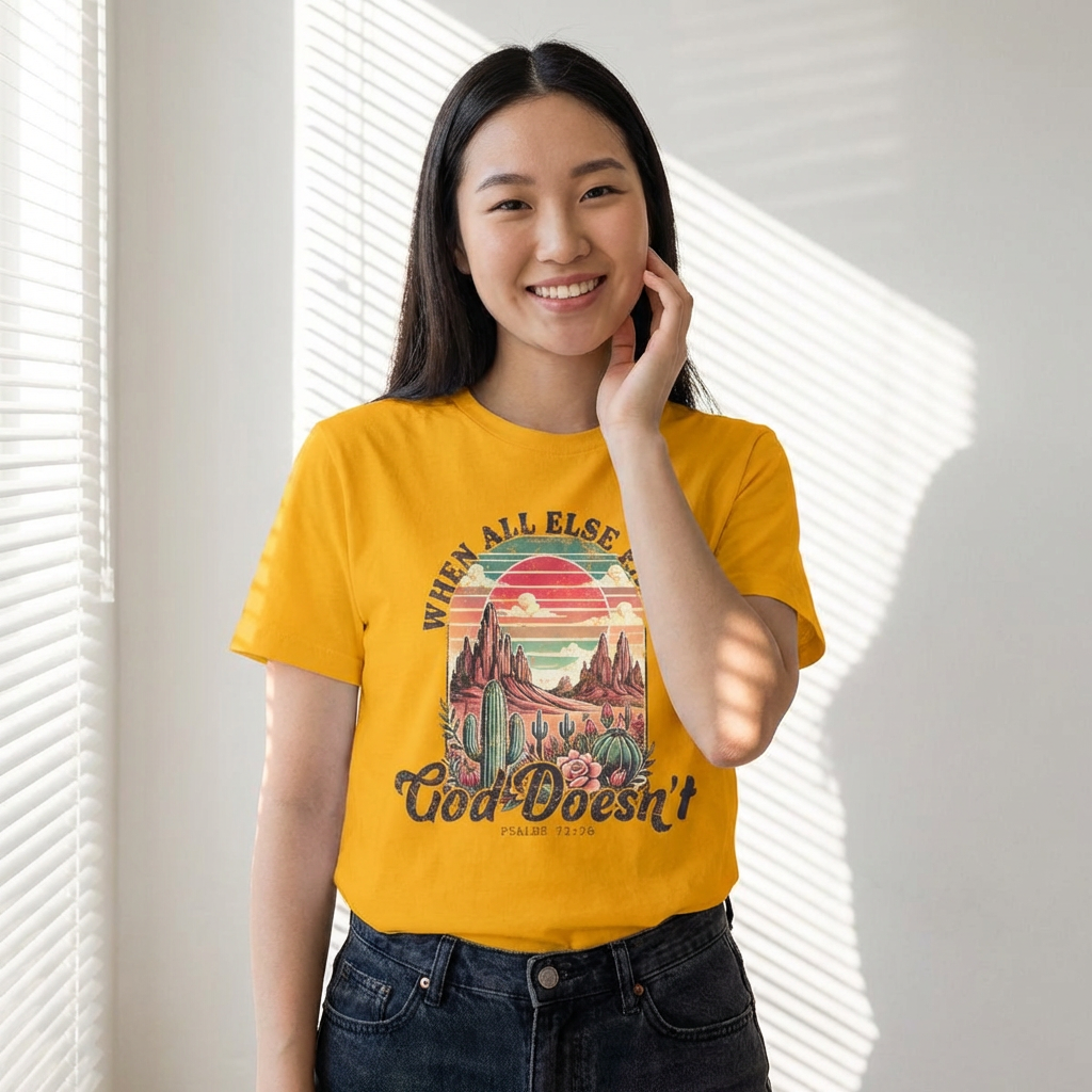 When All Else Fails God Doesn't T-Shirt — Christian Western Faith Tee