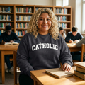 Catholic Crucifix Sweatshirt — Religious Cross Crewneck