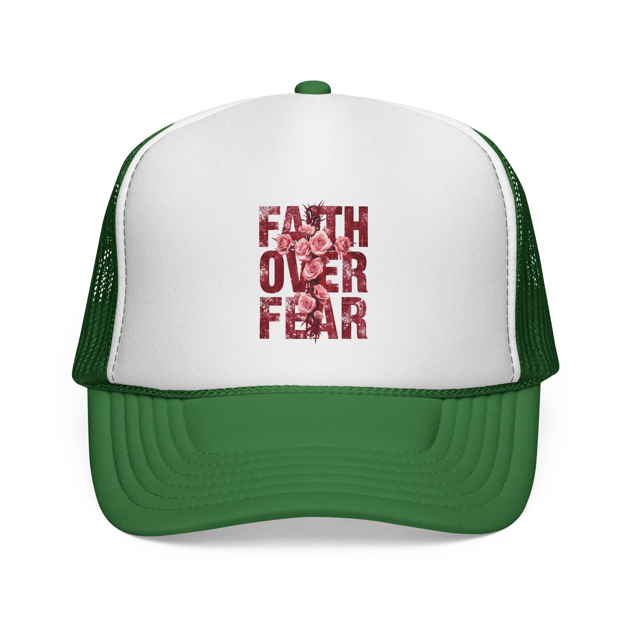 Faith Over Fear Trucker Cap — Christian Hat for Worship & Encouragement