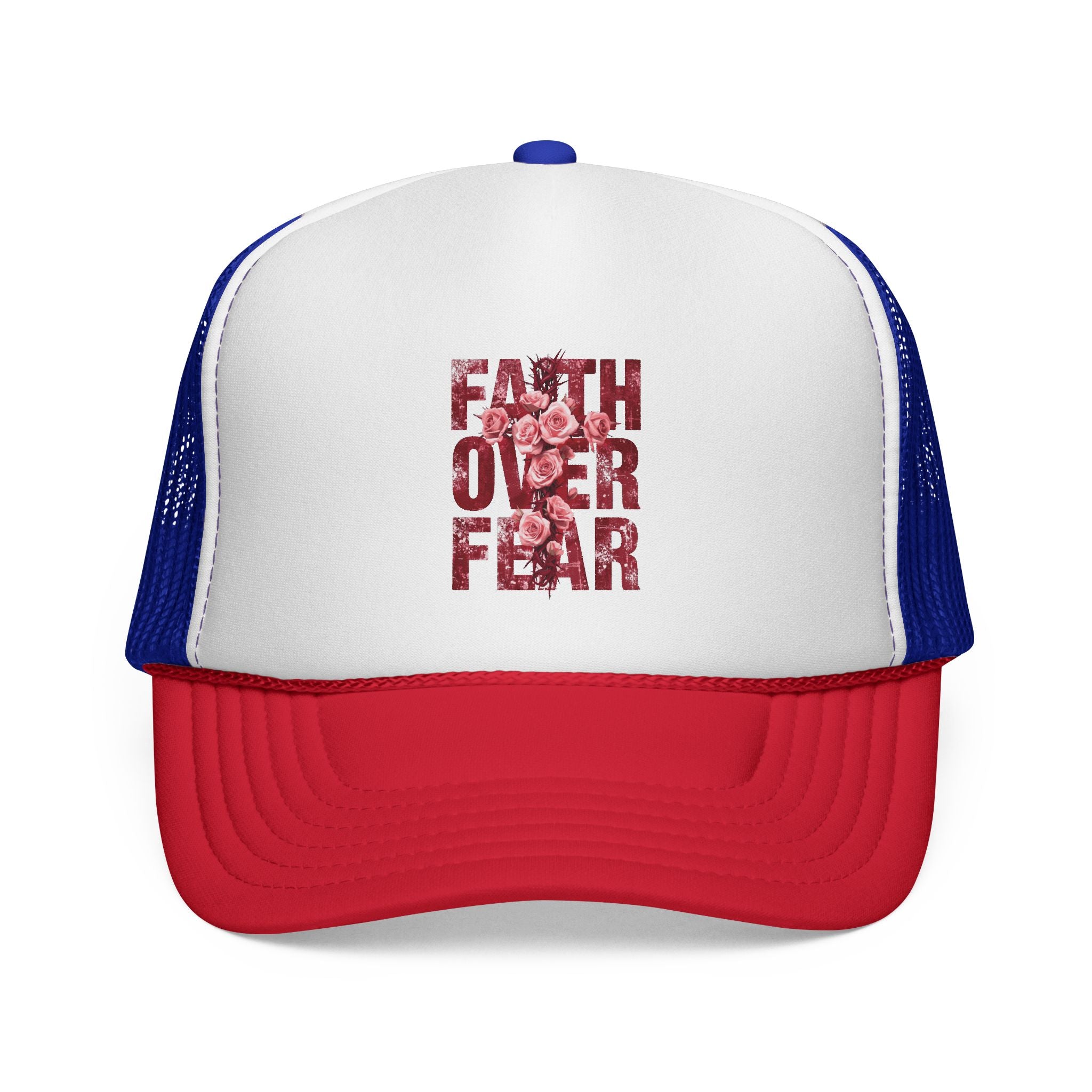 Faith Over Fear Trucker Cap — Christian Hat for Worship & Encouragement